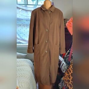 VINTAGE Faux Cashmere Coat ' Abbmoor' Made in USA Size L